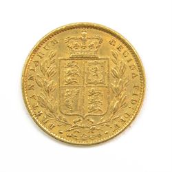 Queen Victoria 1861 gold full sovereign coin