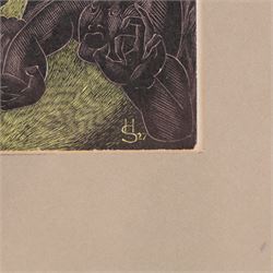 Blair Hughes-Stanton (British 1902-1981): Alone, wood engraving signed with initials in the plate and dated '27, 12.5cm x 8cm 