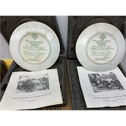 Twenty-three Bradford Exchange collector's plates with boxes and certificates, including Une Journee au bord de l'eau, wehrhaftes vischering, Vieux moulin a eau en Alsace etc 