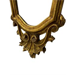 Small 19th century giltwood shell mirror
