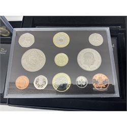 Five The Royal Mint United Kingdom proof coin sets, dated 2006, 2007, 2008, 2010 and 2011, all cased with certificates