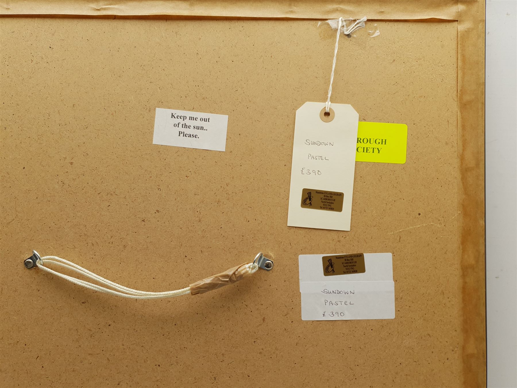 Madeleine Eyland (Belgian/British 1930-2021): 'Sundown', pastel signed, titled verso 63cm x 48cm 
Provenance: artist's studio collection. Marie-Madeleine Eyland (neé Legrain) was born in 1930 at Floriffoux, Belgium; she lived most of her life in Scarborough working as a nurse and an artist.