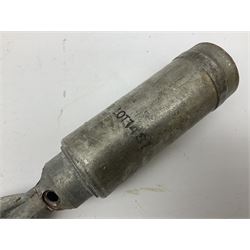 Two inert WW2 parachute flare casings, one with parachute and dated 5/43 L24cm (3)