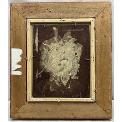 Richard Pikesley RWS PPNEAC (British 1951-): Portrait of a Lady, oil on panel unsigned, indistinctly titled and attributed verso 24cm x 19cm