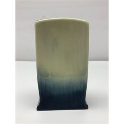 Moorcroft mantel clock, decorated in Bulrush and Water Lily pattern, with impressed and printed marks beneath, H15.5cm