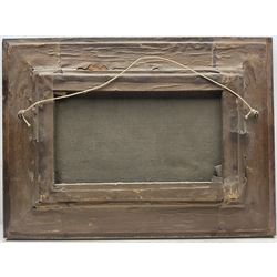 H W Beavan (British Early 20th century): Sailing Boats Moored in Whitby Harbour and Angler on Whitby Shore, pair oils on canvas signed one dated '08, 24cm x 39cm (2)