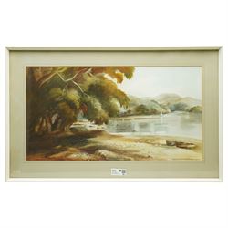 Francis Philip Goodchild ARCA (British 1900-1986): 'Mill Creek - Dartmouth' 'Galmpton Creek' 'Dartmoor - East of Widdicombe' 'Church at Berry Pomeroy' 'Wharflete Cove' 'Evening over the Dart' and 'Near Dittsham', set seven watercolours signed and dated, titled verso max 40cm x 75cm (7)