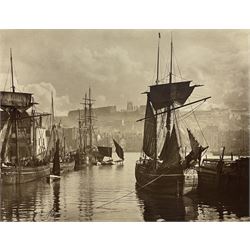 Frank Meadow Sutcliffe (British 1853-1941): 'Dock End Whitby', photograph signed in pencil, inscribed verso 24cm x 30cm (unframed)