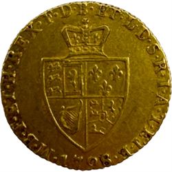 George III 1798 gold half guinea coin