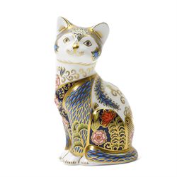 Royal Crown Derby 'Fireside Cat', exclusive to Peter Jones of Wakefield, limited edition 2...