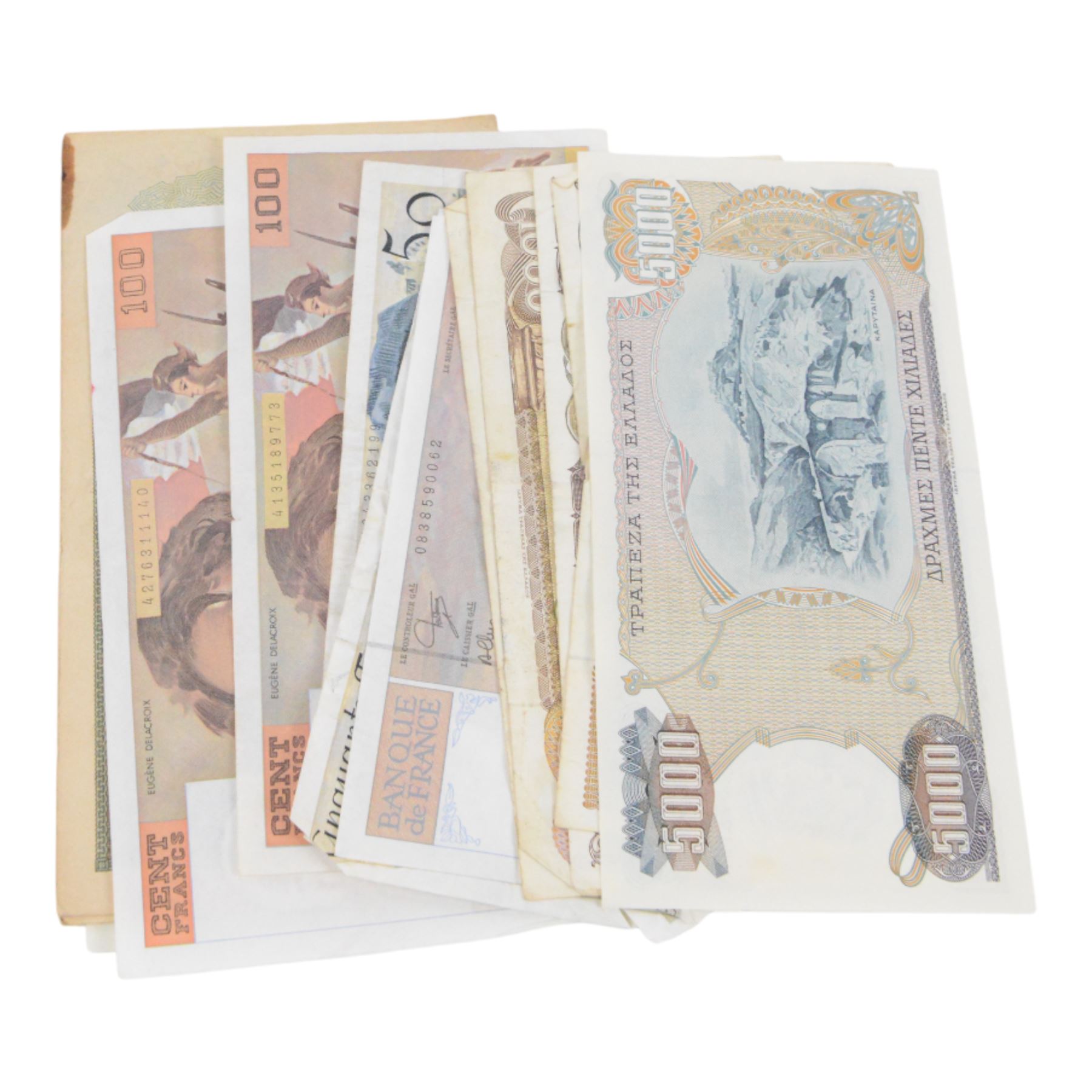 Approximately 250 grams of Great British pre-1947 silver coins, together with numerous commemorative crowns, further coins, banknotes, etc