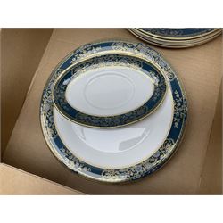 Royal Doulton Carlyle pattern part dinner service, including eight dinner plates, sixteen side plates, eight bowls, eight coffee cans and saucers etc (68)