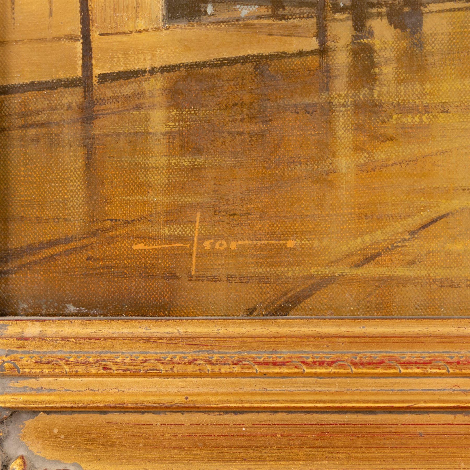 Gerald Isom (British 1945-): Horse and Carriage on the Dockside at Eventide, oil on canvas signed 30cm x 40cm
Provenance: purchased David Duggleby Ltd 16th September 2022, Lot 142