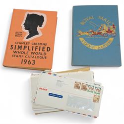 Grants of Dalvey pocket watch, and large collection of stamps to include, Worlds Most Famous Stamps Penny Black and Two Penny Blue, Royal Mail stamp album, Stanley Gibbons Stamp Catalogue, and other loose stamps etc