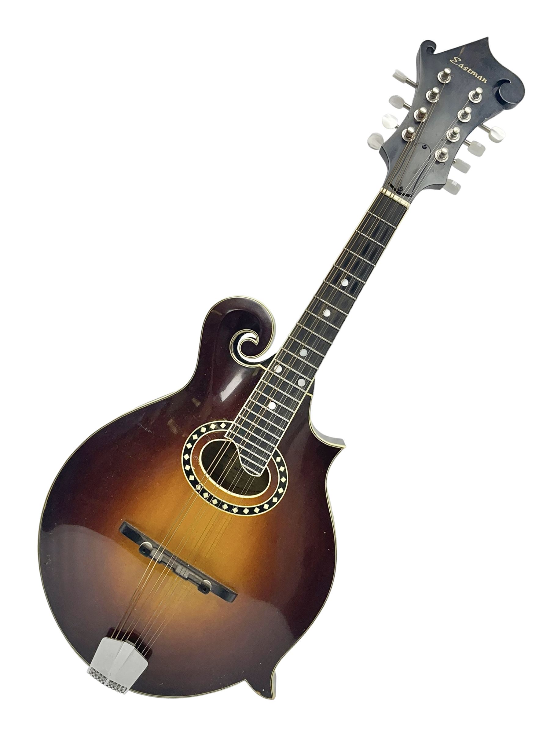 Eastman eight-string mandolin model MD514 2007 serial no.UK023 L68cm; in Hiscox hard carrying case