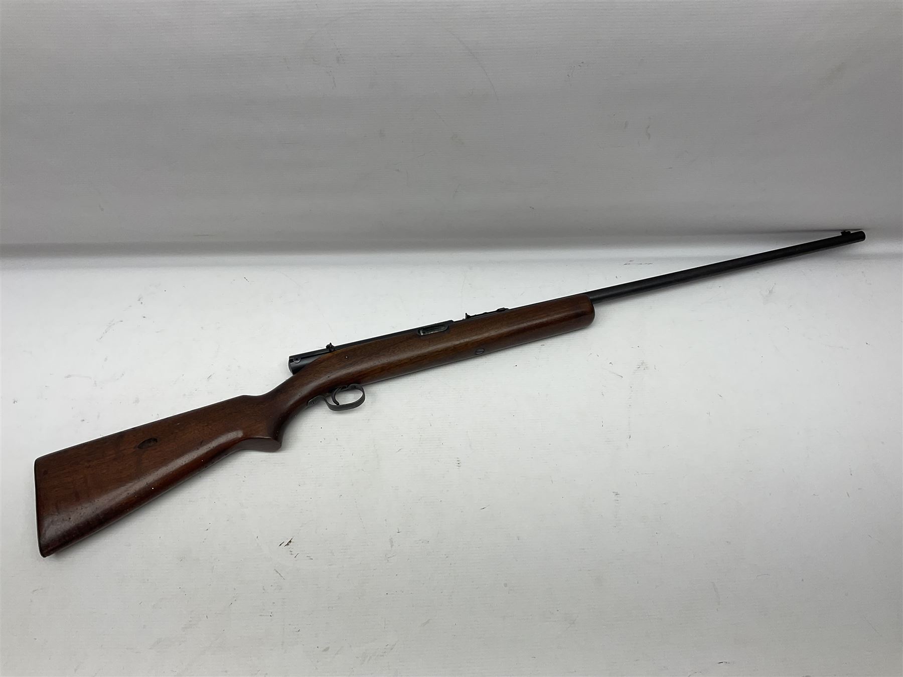Winchester Model 74 .22 Short semi-automatic single shot rifle, the 61cm(24