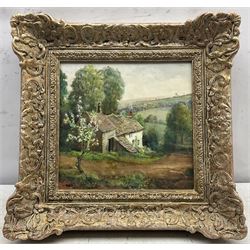 English School (Early 20th century): Cottage on a Hillside, watercolour unsigned 24cm x 25cm