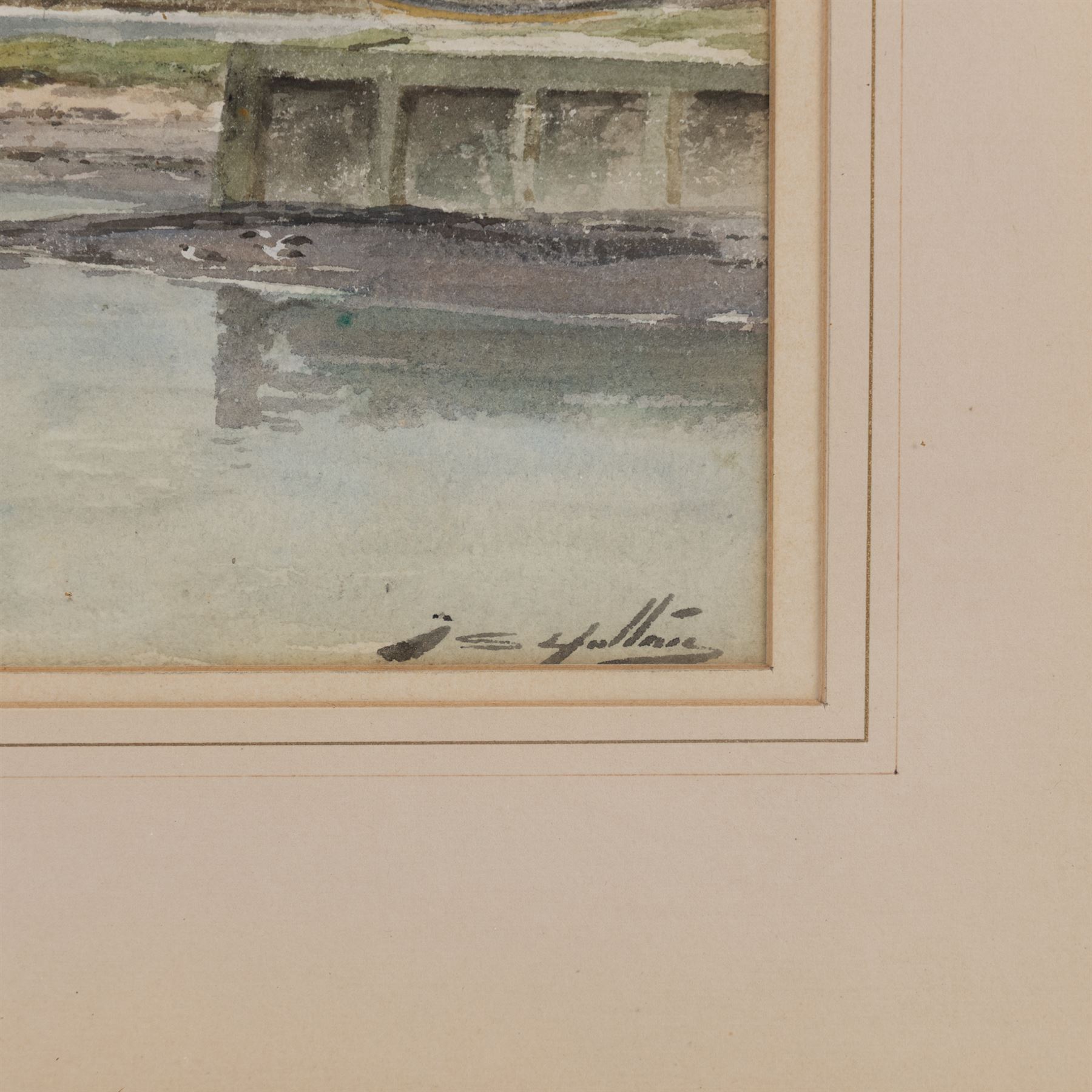 Thomas Swift Hutton (British 1860-1935): 'Whitby', watercolour signed, titled on the mount 20cm x 35cm; Edward Nevil (British fl.1880-1900): 'Whitby - The Gaunt', watercolour signed and titled, 37cm x 27cm (2)