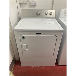 Maytag 3LMEDC315FWO tumble dryer- LOT SUBJECT TO VAT ON THE HAMMER PRICE - To be collected by appointment from The Ambassador Hotel, 36-38 Esplanade, Scarborough YO11 2AY. ALL GOODS MUST BE REMOVED BY WEDNESDAY 15TH JUNE.