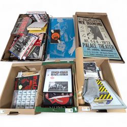 Collection of music memorabilia, including signed Peter Hook memorabilia, Status Quo, Roll...
