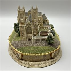 Two Lilliput lane The Royal Train at Sandringham and Westminster Abbey,  both with certificate of authenticity and original box