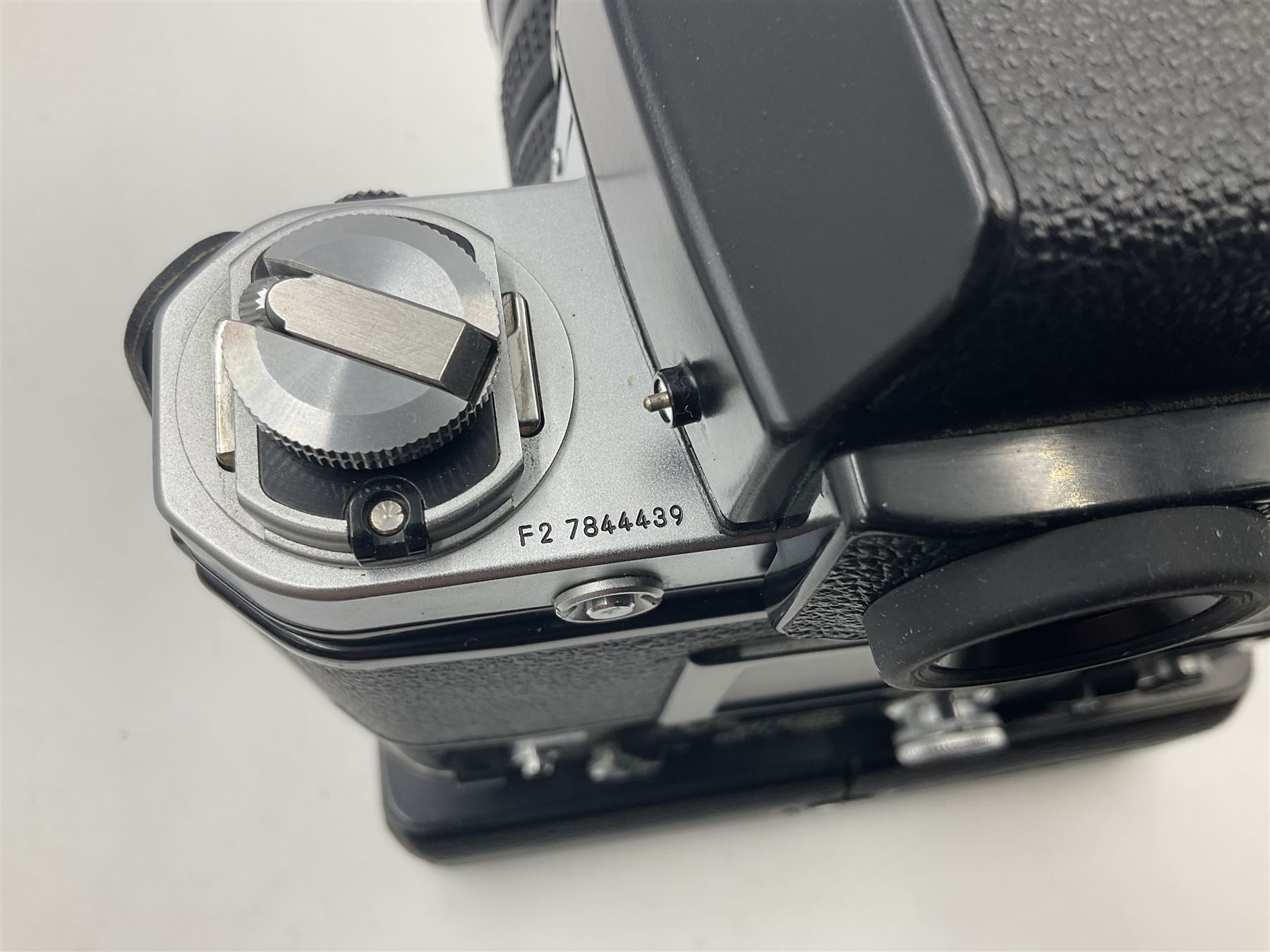 Nikon F2A Photomic camera body, serial no. 7844439, with 'Nikon Zoom-NIKKOR 35-70mm 1:3.5-4.8' lens, serial no. 5352031, Nikon MD1 Motor Drive, serial no. 208608 and Nikon MB1 battery pack