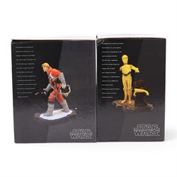 Two limited edition Gentle Giant Star Wars Animated Maquettes, comprising Luke Skywalker and C-3PO, both boxed
