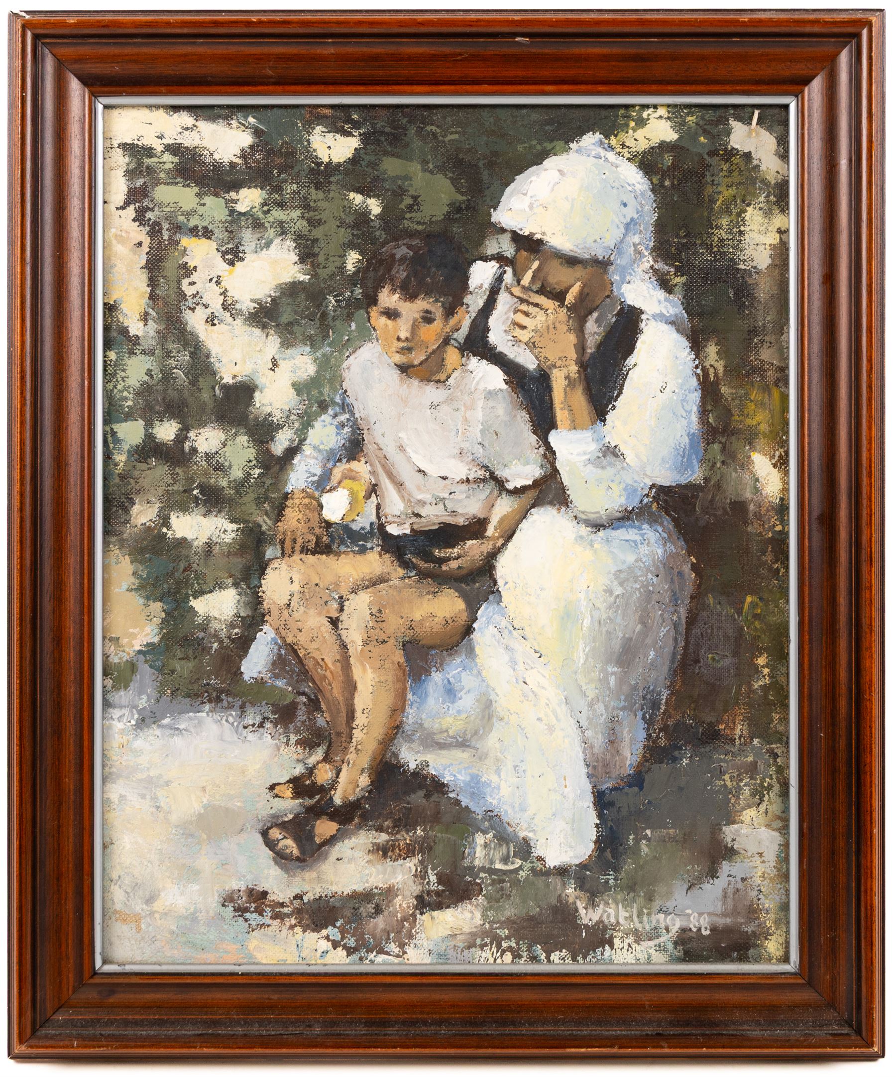 Dennis Watling (British Contemporary): Montenegro Peasant, oil on canvas board signed and dated '88, titled verso 36.5cm x 29cm