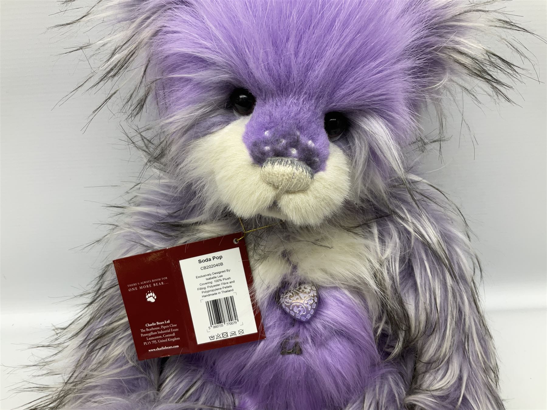 Three Charlie Bears, comprising limited edition Aunt Bibi CB205241O, 157/3000, Teresa CB212129C, and Soda Pop CB202040B, both designed by Isabelle Lee, all with tags 