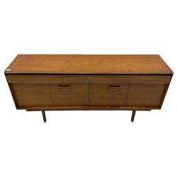 White & Newton - mid-20th century teak sideboard, fitted with three drawers and four cupboards