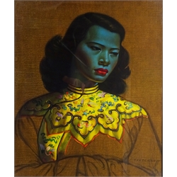  Vladimir Tretchikoff (Kazakhstan 1913-2006): 'The Chinese Girl', 1960's colour print 60cm x 50cm  