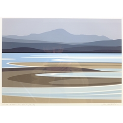 Ian Mitchell (British Contemporary): 'Across the Solway Firth', limited edition digital lithograph signed, titled and numbered 91/250 in pencil 32cm x 44cm