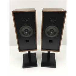  Tangent TM1 monitor speakers with Keff KT27 Tweeters and Keff B200 Woofers, on stands  