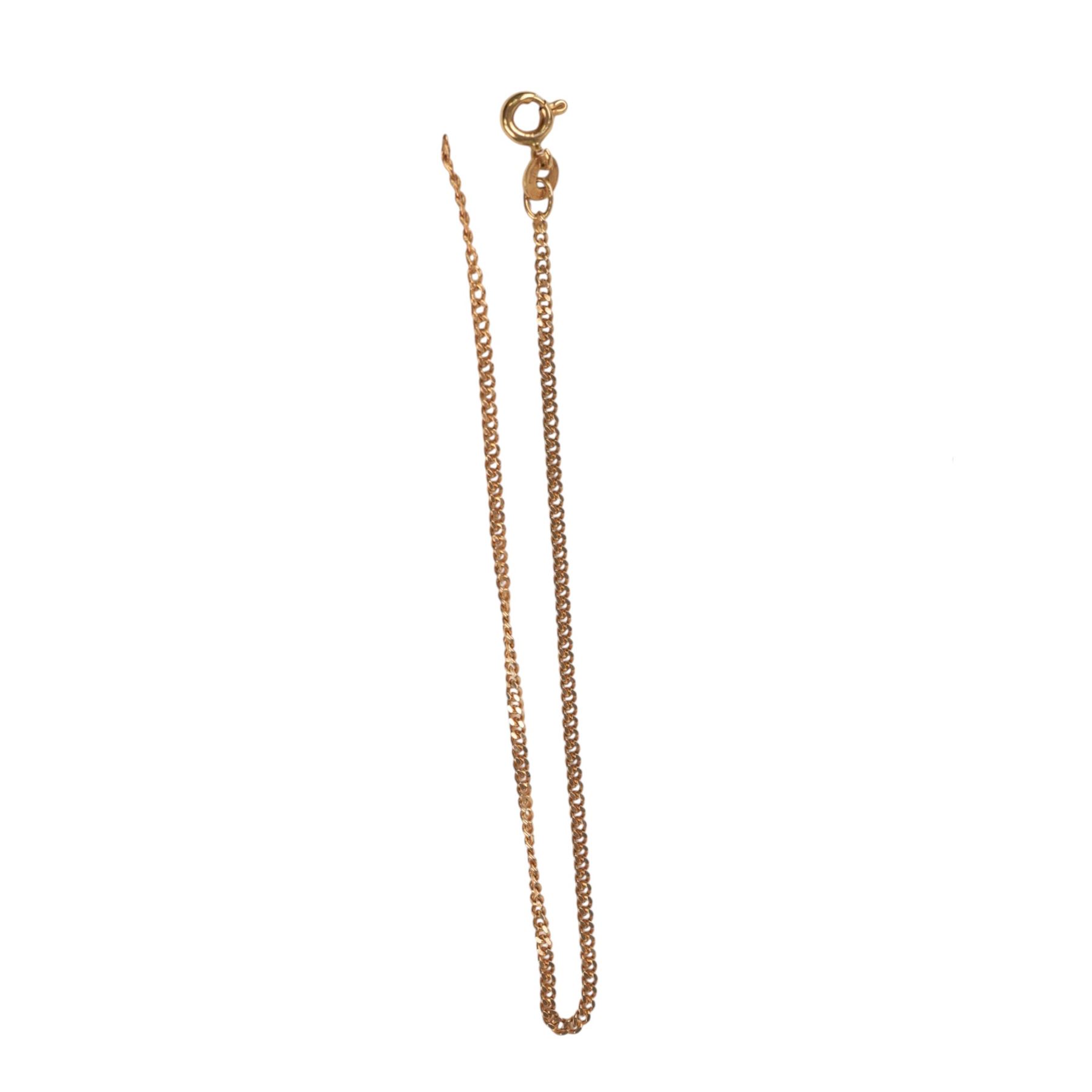 9ct gold half sovereign ring mount and 9ct gold chain links, hallmarked