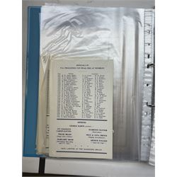 Collection of football memorabilia belonging and relating to the Hull based referee Frank Coultas, including 9ct gold Referee's medal for the 1957 Aston Villa v Manchester United FA Cup Final, inscribed 'The Football Association, F.B Coultas, F.A. Challenge Cup Competition, Final Tie 1957', hallmarked and in original case; the kit worn by him to referee the 1957 FA Cup Final and ephemera relating to the match including photographs, programmes and tickets; together with other football memorabilia collected by Frank Coultas, including programmes, photograph and ticket stubs, with some items relating to the 'Busby Babes'