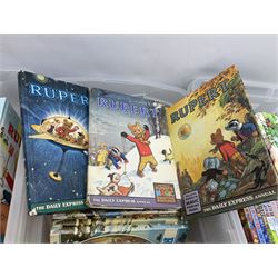 Sixty-eight Rupert Bear Annuals; almost complete run 1954 - 2016, lacking 1960/73/74; some duplicates/triplicates; together with a Wedgwood Rupert Bear Collector's plate (69)