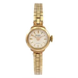 Majex ladies 9ct gold manual wind wristw