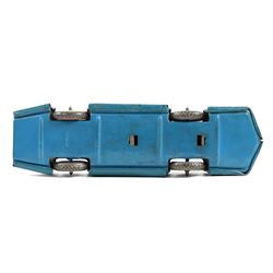 German tinplate clockwork model of Land Speed Record Car 'Bluebird' , blue body with 'Cord Success' to wheels