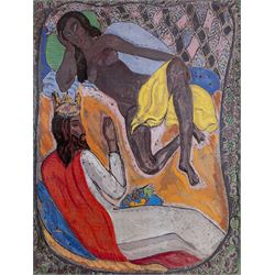 Edward Harris Wolfe (South African 1897-1982): 'Song of Songs', set of twelve limited edition lithographs on silvered paper each signed and numbered 228/250 in pencil, 36cm x 26cm, in matching frames (12)