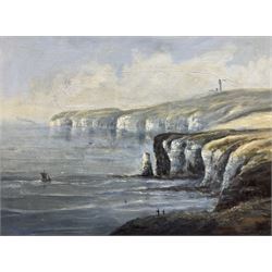 Michael James Whitehand (British 1941-): 'Flamborough 1874', oil on canvas signed and titled 45cm x 60cm