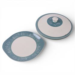 Royal Doulton Cascade pattern tea and dinner service, together with glass light fitting etc, in four boxes  