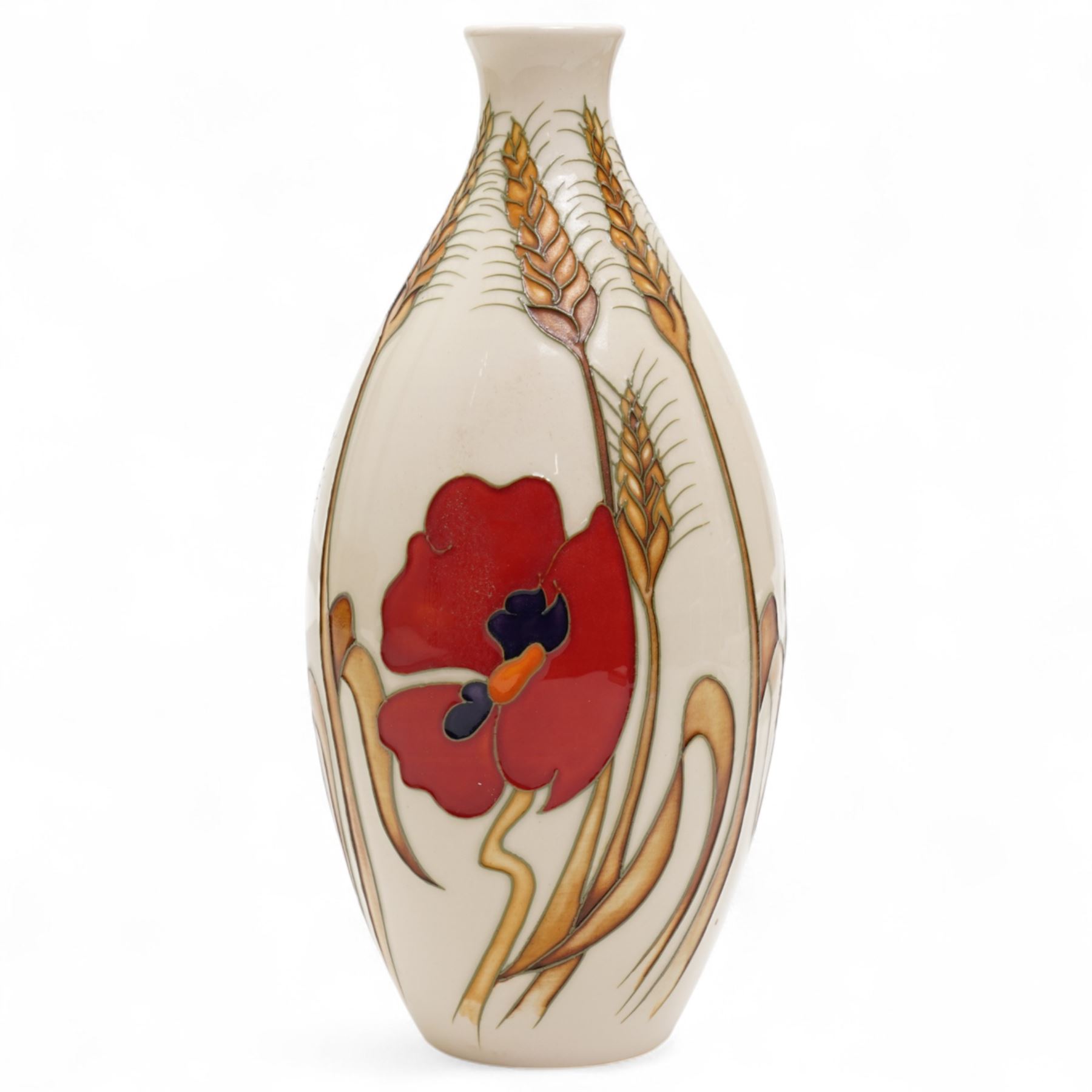 Moorcroft Harvest Poppy pattern vase, with impressed and painted marks to base, H24cm