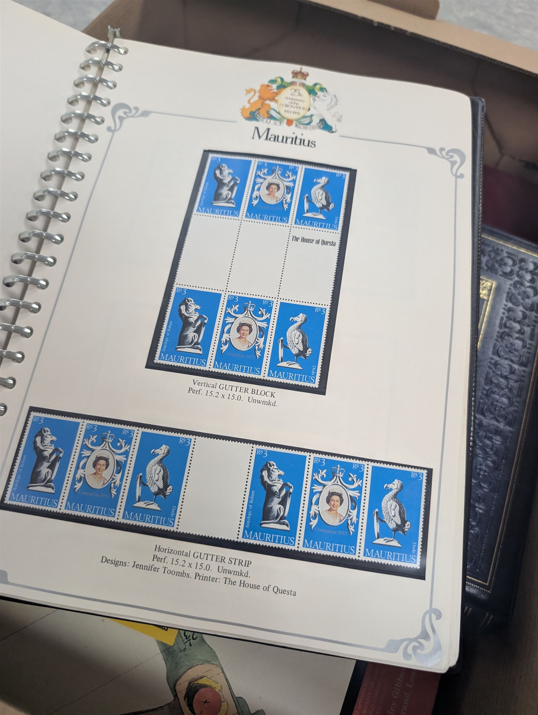 Collection of stamps, including 25th Anniversary Coronation albums, Royal Wedding First Day Covers album, Royal Mail Special Stamps 1986, 1987 and 1989, Locomotive Philatelica album, etc