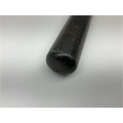 City of Hull Police - Victorian painted ebonised truncheon with Royal crest, Victoria cypher, 'City of Hull' and 1864 L43cm  