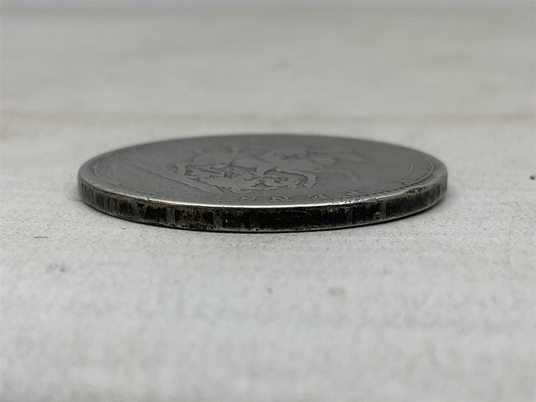 George III 1819 crown coin and six Queen Victoria crown coins dated 1889, three 1890, 1891 and 1900 (7)