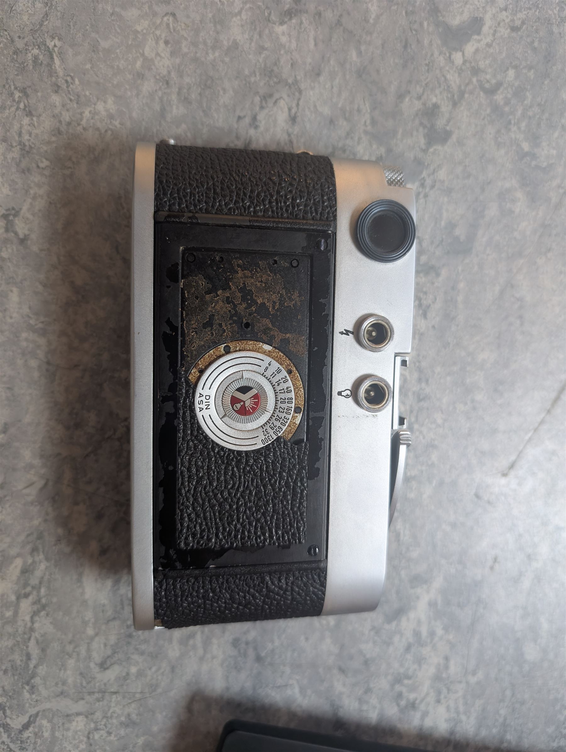 Leica DBP M3 35mm rangefinder camera body, serial no. 1038356, circa 1961, in chrome finish, housed in brown leather Leica case, with a Leitz Wetzlar Sunnilux 1:1.4/50 lens serial no. 1845148, Leitz Wetzlar Elmar 1:4/135 lens serial no. 1825980, 12575N hood, 12521G hood, Leica Meter MC serial no. 99015, Sunpak Auto28 SR Thyristor, Linhof 3 Way Pan tripod, and a Toshiba PE-1 Linear Exposure meter, all housed in an Original Benser Everready Case, most items with instruction booklets 