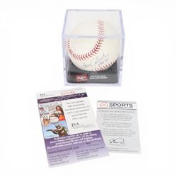 Signed Tom Seaver Rawlings baseball with HOF '92 inscription, contained within an acrylic ...