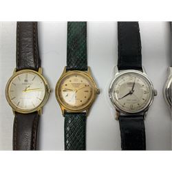 Two automatic wristwatches including Gerrard and Baronet and six manual wind wristwatches including Medana Tissot Seastar-Seven, Roamer, Eterna, Bakobe and Eastend Watch (8)