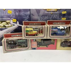 Corgi/Lledo - small collection of modern die-cast vehicles to include Corgi Aviation Archive 1:144 scale aircrafts 47111, 47301 and 47506; Lledo The RFC/RAC Anniversary Collection; quantity of Lledo Days Gone and Corgi models boxed and loose etc 