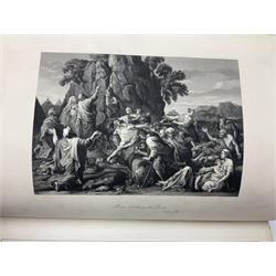 Victorian The Family Devotional Bible, by Rev Matthew Henry, pub. London and New York, The London Printing & Publishing Co, circa 1860, with steel engraving plates and gilt edges, L35cm